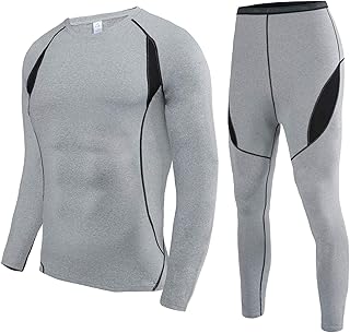 SAGUARO Męska bielizna termiczna na zimę, ciepła, oddychająca, bielizna funkcyjna, zestaw