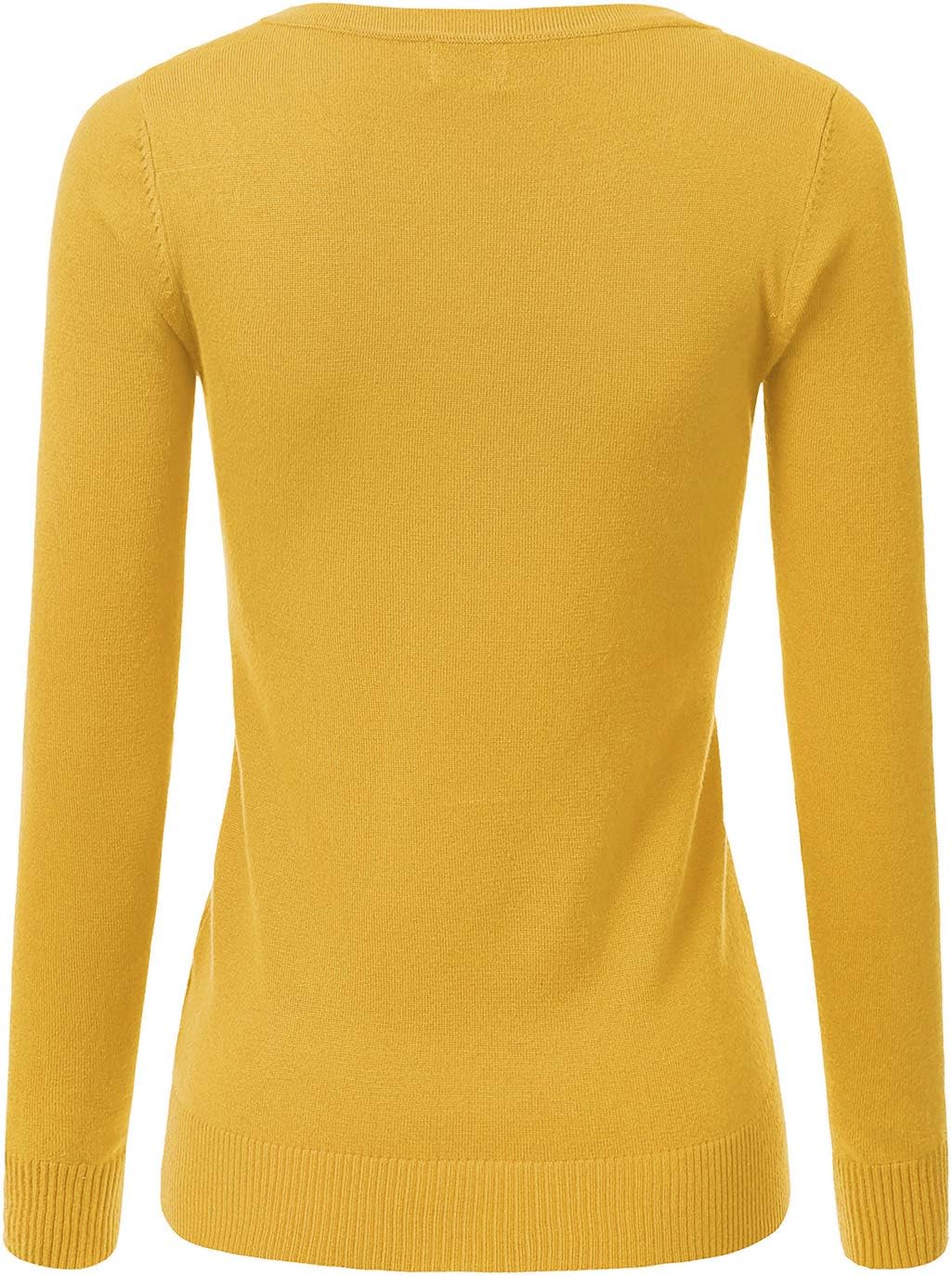 JJ Perfection Simple Soft Knit Sweater Crew Neck Long Sleeve Casual Basic Pullover Sweater Tops for Womens with Plus Size - Image 3