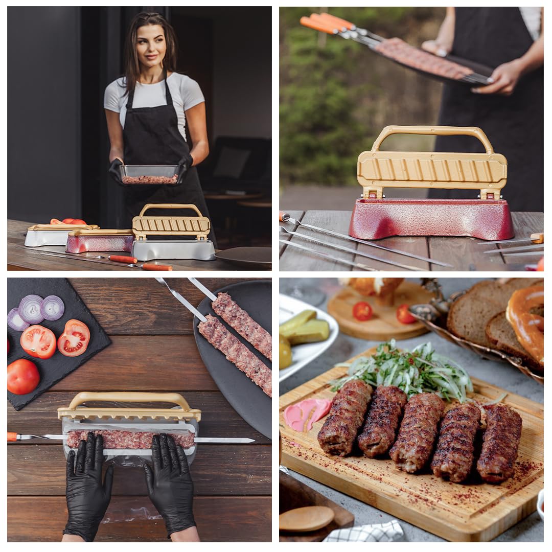 Amazon.com: Seabella Premium Aluminum Kebab Maker, Heavy-Duty, Non