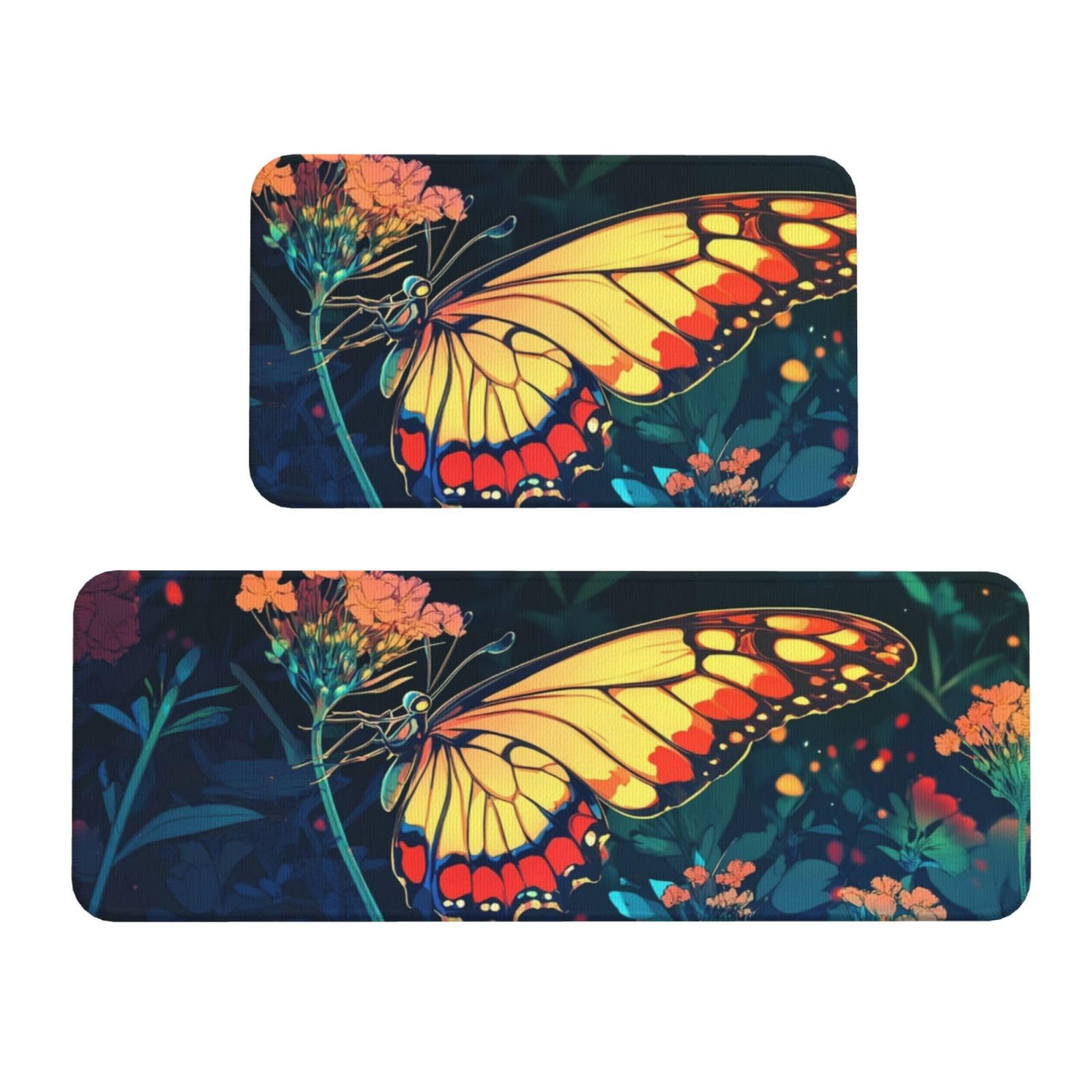 Tapetes de cocina para el suelo con diseño de mariposas para renovar tu hogar