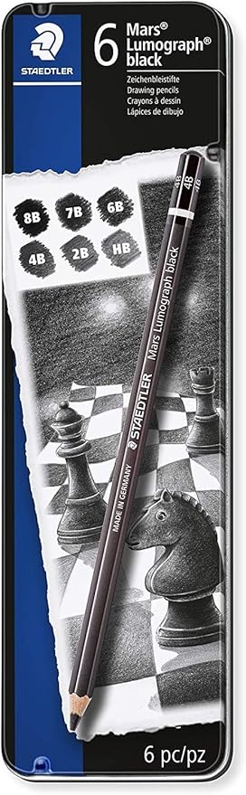 Lápices de grafito Staedtler Mars Lumograph pack 6 miniatura 3