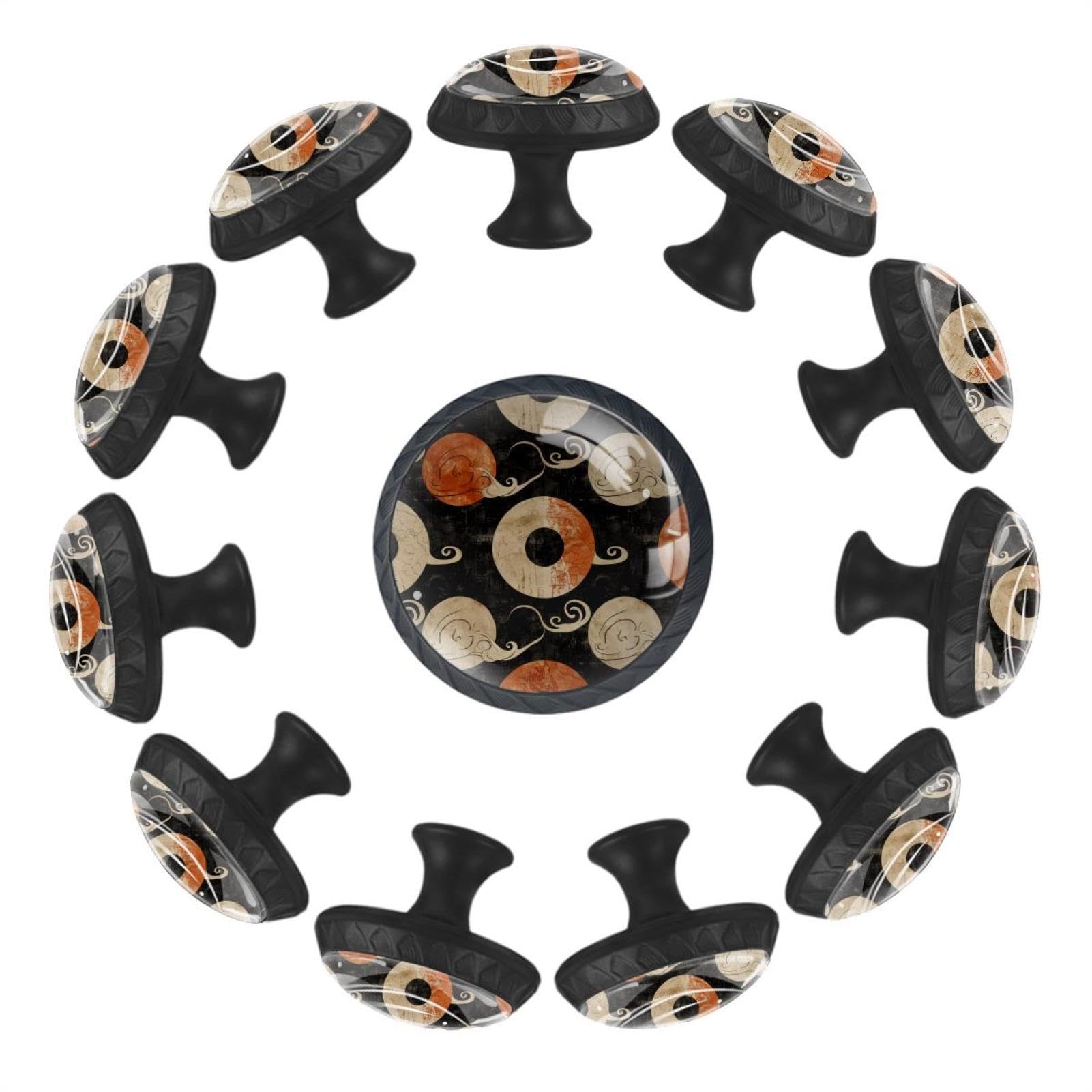 Boutons de tiroir en verre de cristal pour cuisine et armoire (Lot de 12)