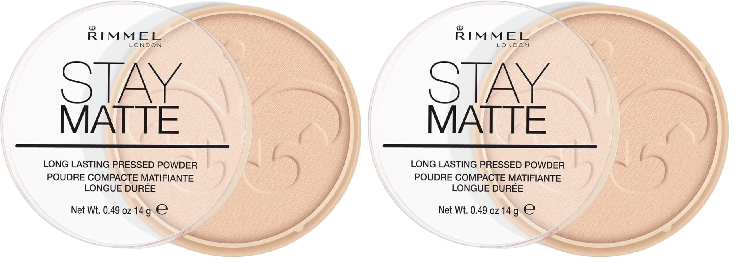 Rimmel London Stay Matte Pressed Powder – Peach Glow, 8,5 g (0,3 fl.oz) (Packung mit 2)