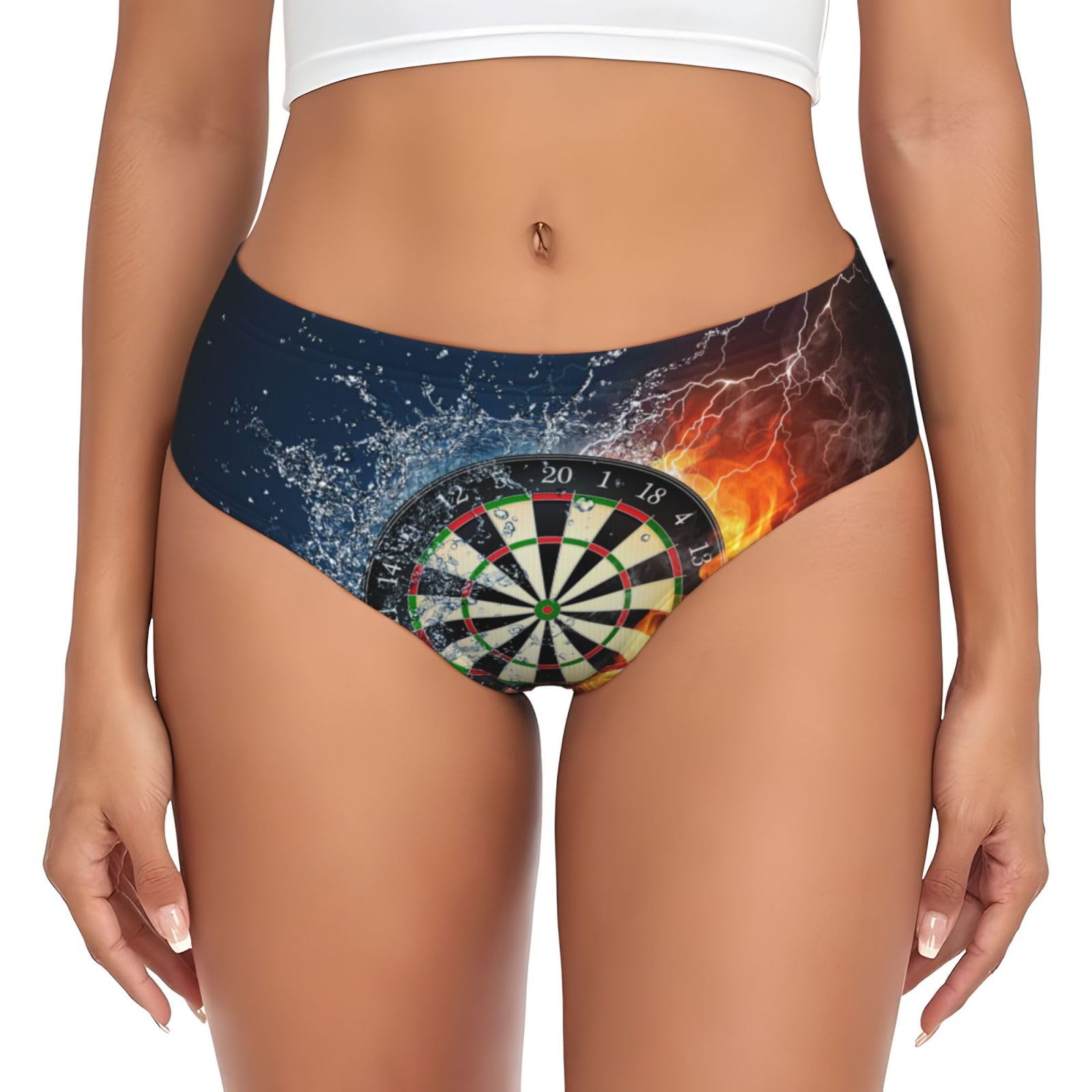 Yofien Women's Multicolour New Dart Board's Briefs Underwear Support Pouch Comfort Soft Briefs For