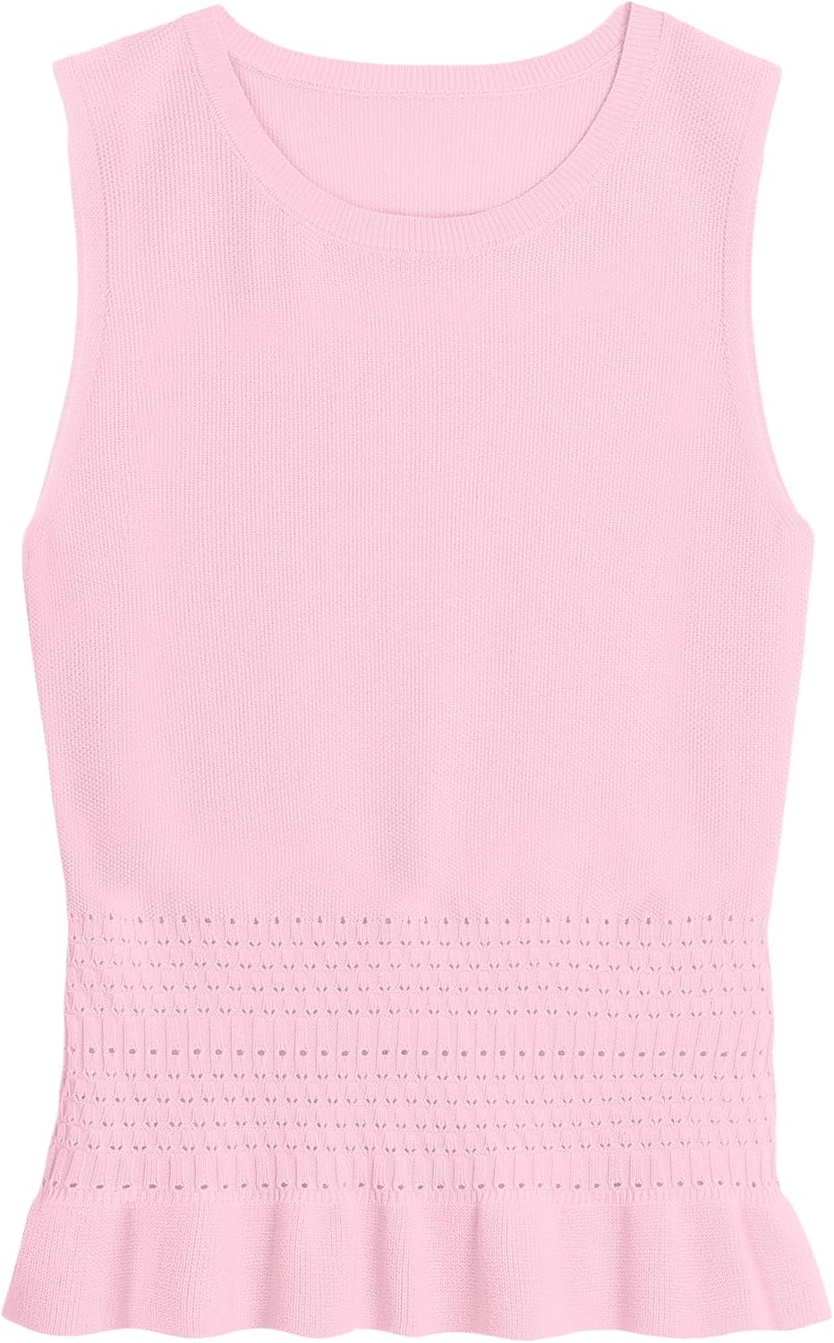 Magritta Beach Vacation Clothes for Women Spring Summer Crochet Sweater Vest Crewneck Tank Tops Cover Ups Resort Outfits