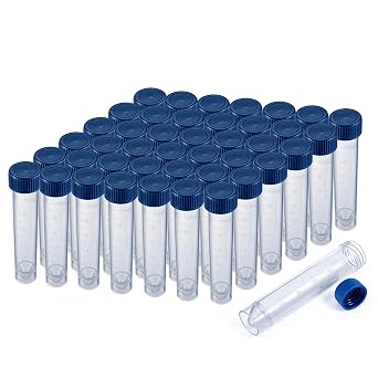 10mL Sterile Transport Tube, Conical Bottom, Blue Screw Cap, 100Pcs