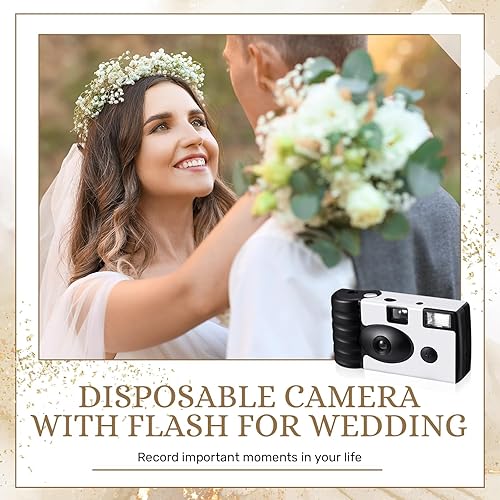 Miniatura 5 de Treela Paquete de 6 cámaras desechables para boda, despedida de soltera, de un solo uso, cámara flash de 1.38 pulgadas para cumpleaños, concierto,