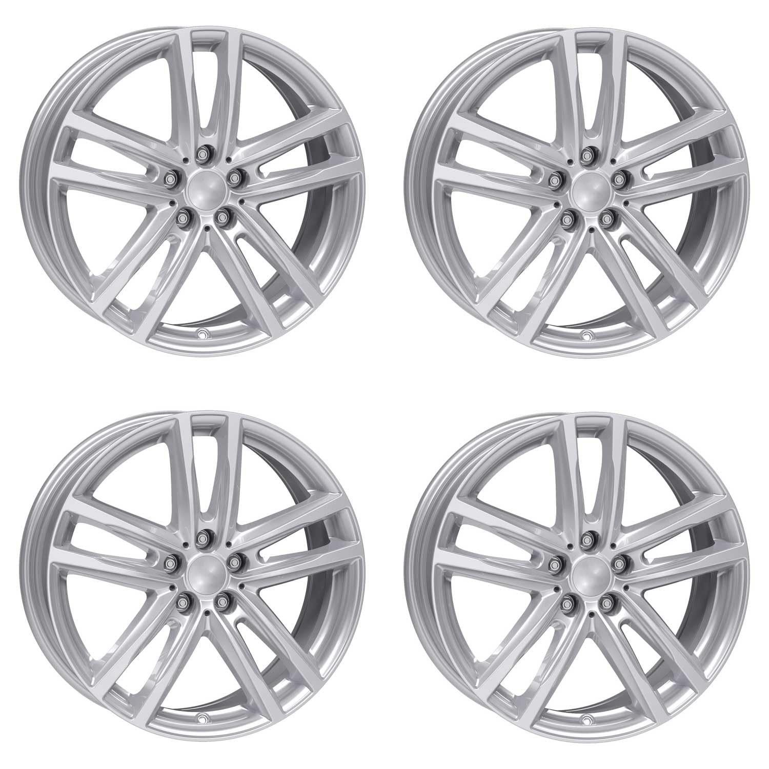 4x Rial Felgen Alufelgen X10 8.0Jx18 ET30 5x120 polar-silber kompatibel mit BMW 1 2 3 4 5 6 7 M135i M235i X1 X3 X4 Z4 Z4 M