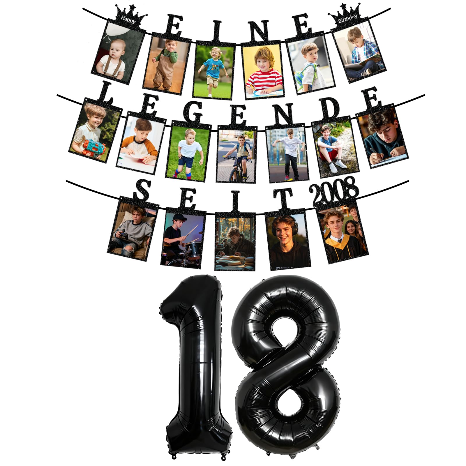 HUKUMA 18. Geburtstag Mädchen Deko