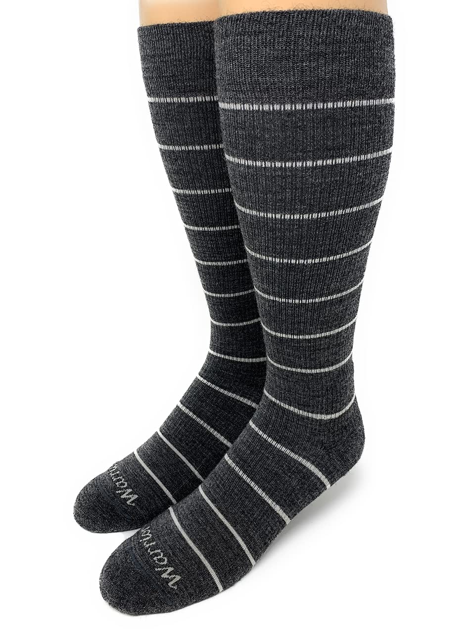WARRIOR ALPACA SOCKS - High Performance Alpaca Wool Compression Sports Socks for Men and Women, grey, XL