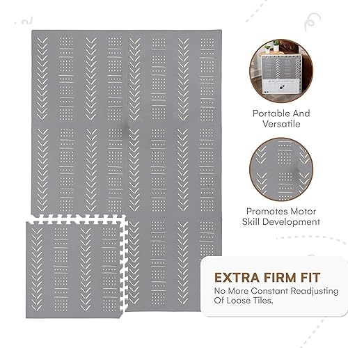 Miniatura 5 de Azulejos de espuma Baby Play Mat  Fundas de espuma suaves gruesas no tóxicas de 179 metros x 118 metros Azulejos expansibles con bordes para niños y