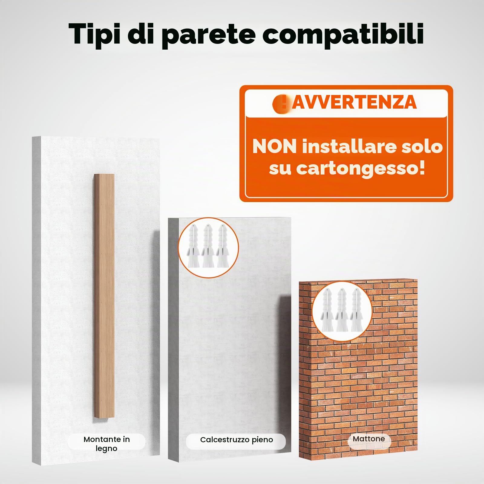 PUTORSEN Supporto Monitor Muro per 17-57 Pollici, Braccio Monitor Muro con Molla a Gas Ergonomico Regolabile in Altezza, Rotazione e Inclinabile, Max VESA 75/100/200 mm, Fino a 2-20kg, Bianco