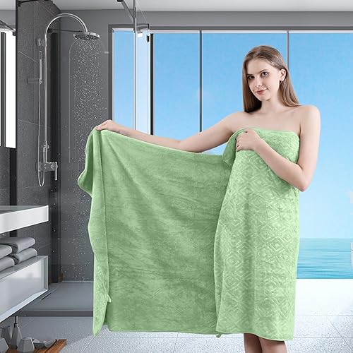 Vista 131 de Juego de toallas de microfibra de 8 piezas, 2 toallas de baño, 2 toallas de mano, 4 toallas pequeñas, toalla de baño extra grande para baño, hotel