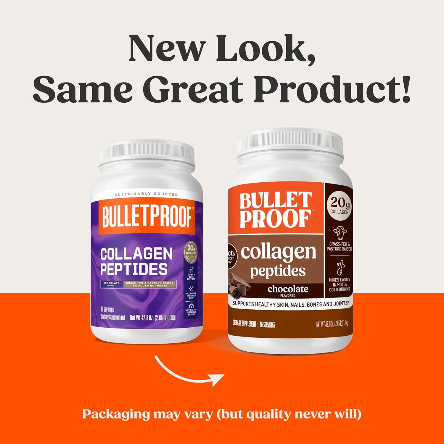 Bulletproof Chocolate Collagen Protein Powder with MCT Oil, 19g Protein, 42.3 Oz, Value Size, Collagen Peptides and Amino Acids for Healthy Skin, Bones and Joints image 2