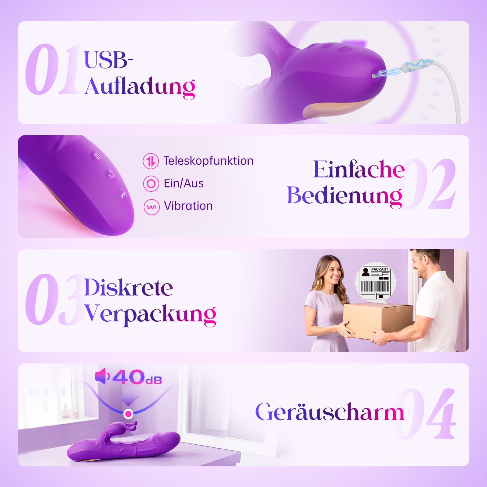 Gobeken Sex Toýs Femme Vibromasseur, Femme Clitoridien Puissant Gode Vibro-masseur 10 Télescopiques et 10 de Vibration,Vibromasseurs Feminin à Distance Sex Toýs Homme Couple Anal Plug Dildo Sex Toys
