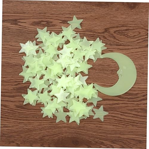 Miniatura 2 de Amosfun 201 calcomanías de decoración del hogar que brillan en la oscuridad, calcomanías de pesebre para niños, calcomanías de pared para dormitorio
