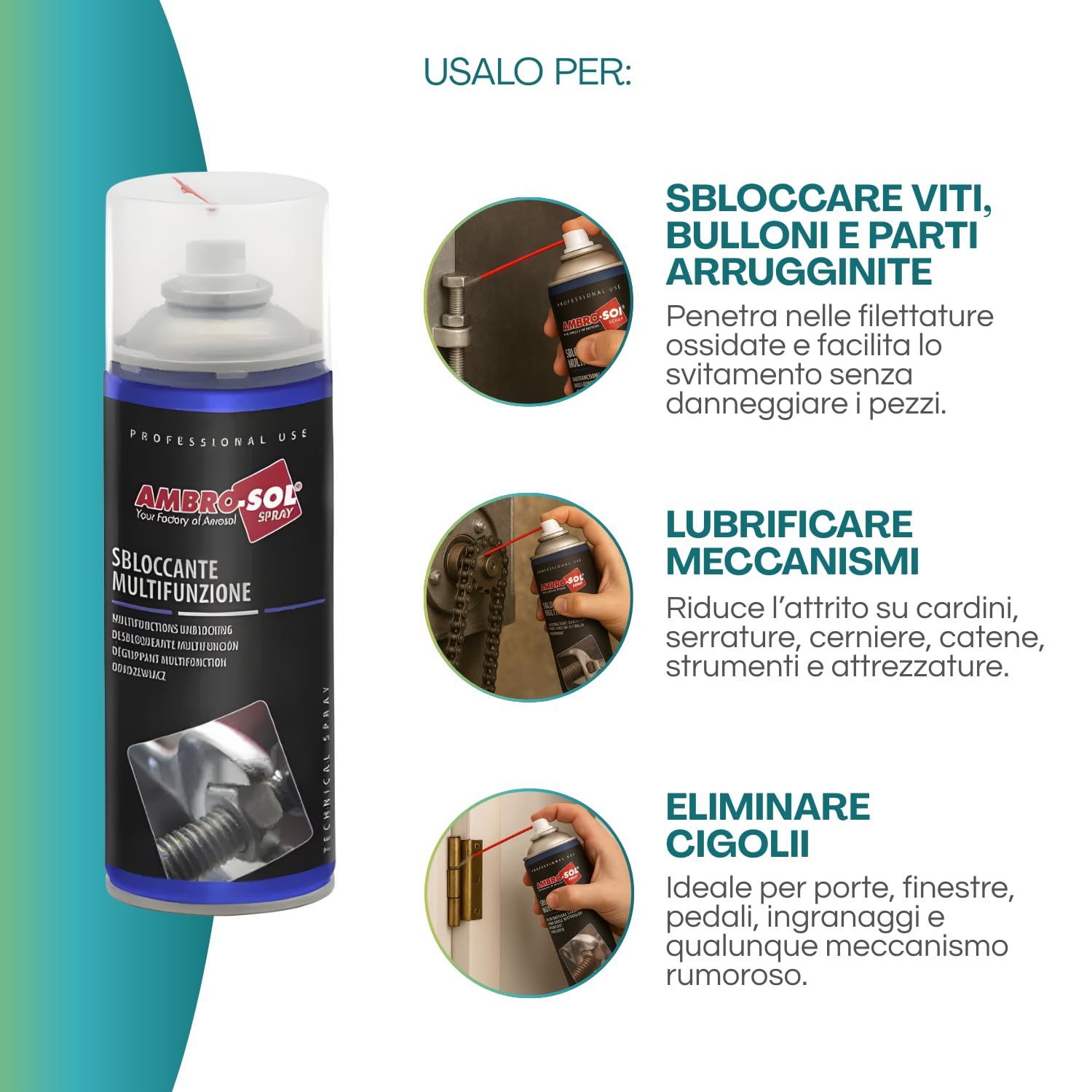 BOX 12pz SBLOCCANTE SVITOL MULTIFUNZIONE LUBRIFICANTE 400ML AMBROSOL