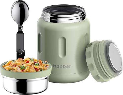 Miniatura 26 de BOBBER Tarro térmico aislado de boca ancha de 24 onzas para sopa y comida caliente, acero inoxidable con cuchara y tazón integrados, mantiene