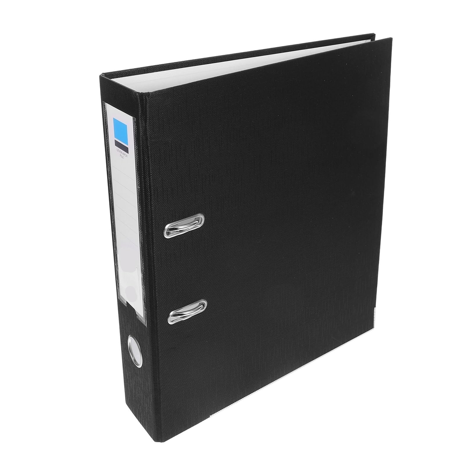 Kontoauszugsordner 2pcs Document Organizer Lever Arch File Folder Binder Clips Punch Hole Arched Office Folders(Black)