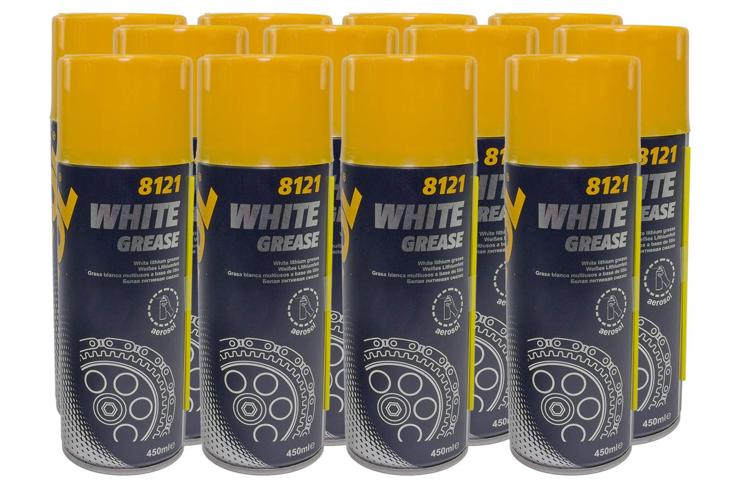 Kettenspray 5,4 Liter Ketten Spray MANNOL White Grease Sprühfett Schmierfett