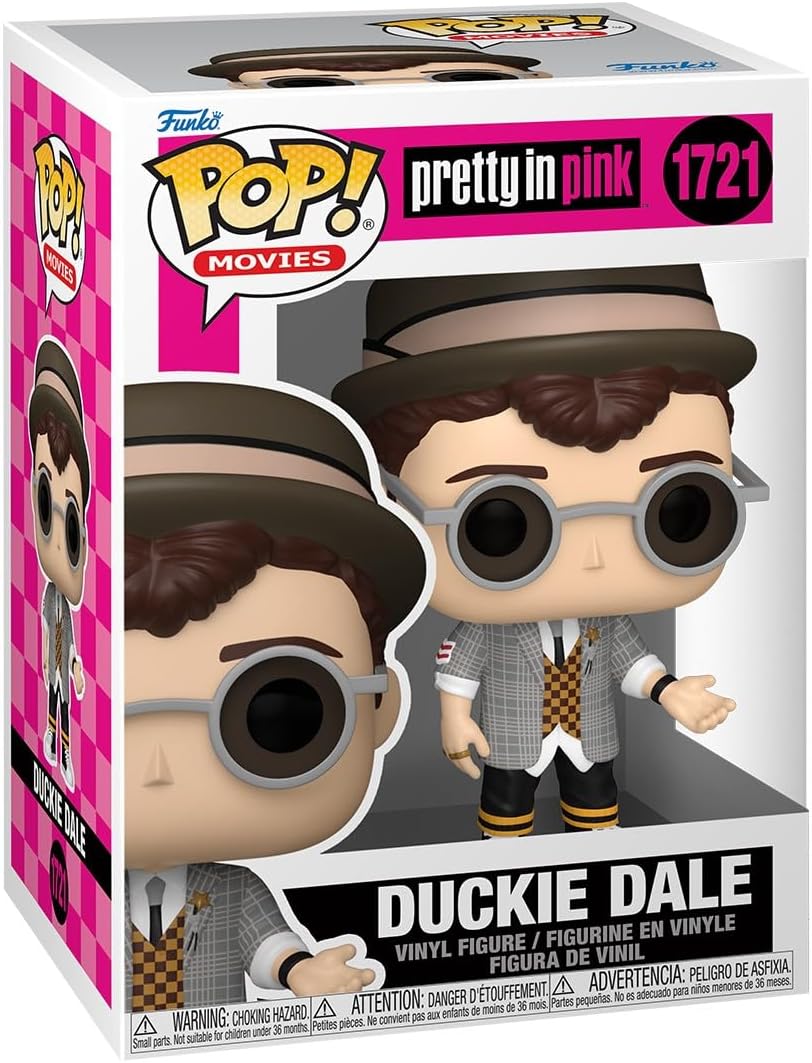 POP! Movies: Pretty in Pink - Duckie Dale | Official Comedy Merch - Collectable Vinyl Figurine for Shelf Display - Birthday Gift Idea for Fans and Collectors