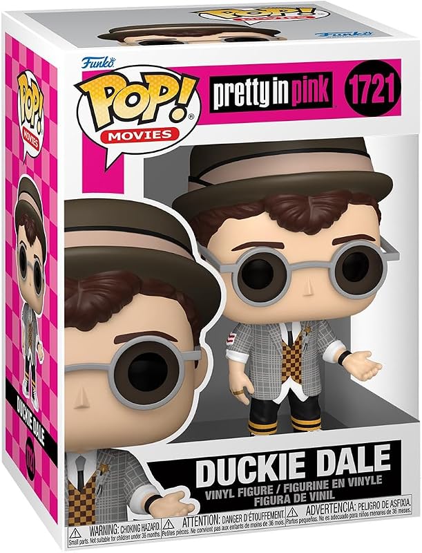POP! Movies: Pretty in Pink - Duckie Dale | Official Comedy Merch - Collectable Vinyl Figurine for Shelf Display - Birthday Gift Idea for Fans and Collectors