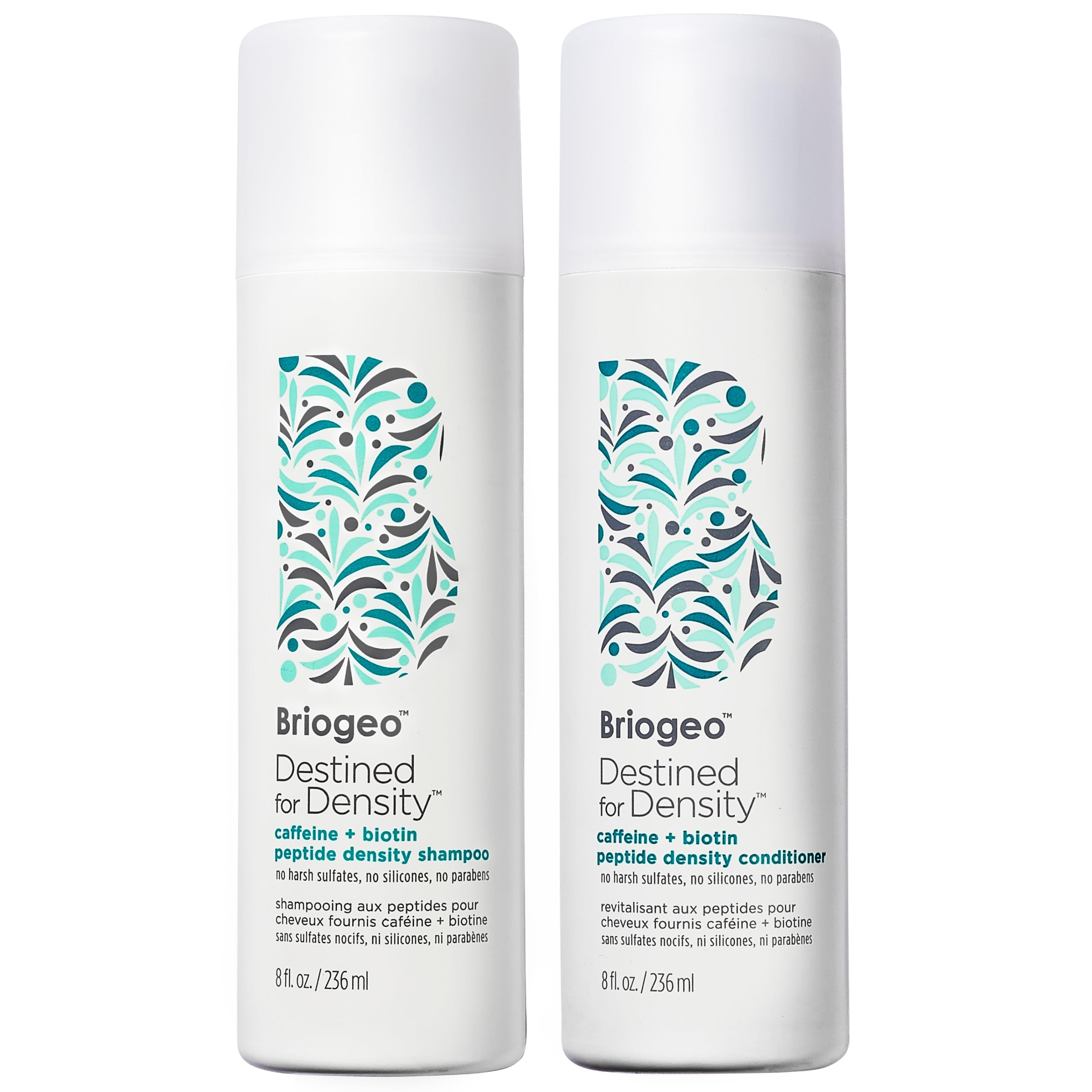 Briogeo Destined For Density Caffeine Biotin Peptide Density Shampoo and Conditioner Set Increases Hair Thickness and Volume for