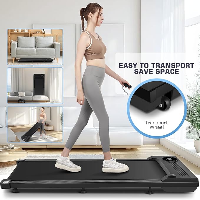 Caminadora Eléctrica 3.0HP Compacta con Pantalla LED y Control Remoto Negra miniatura 7