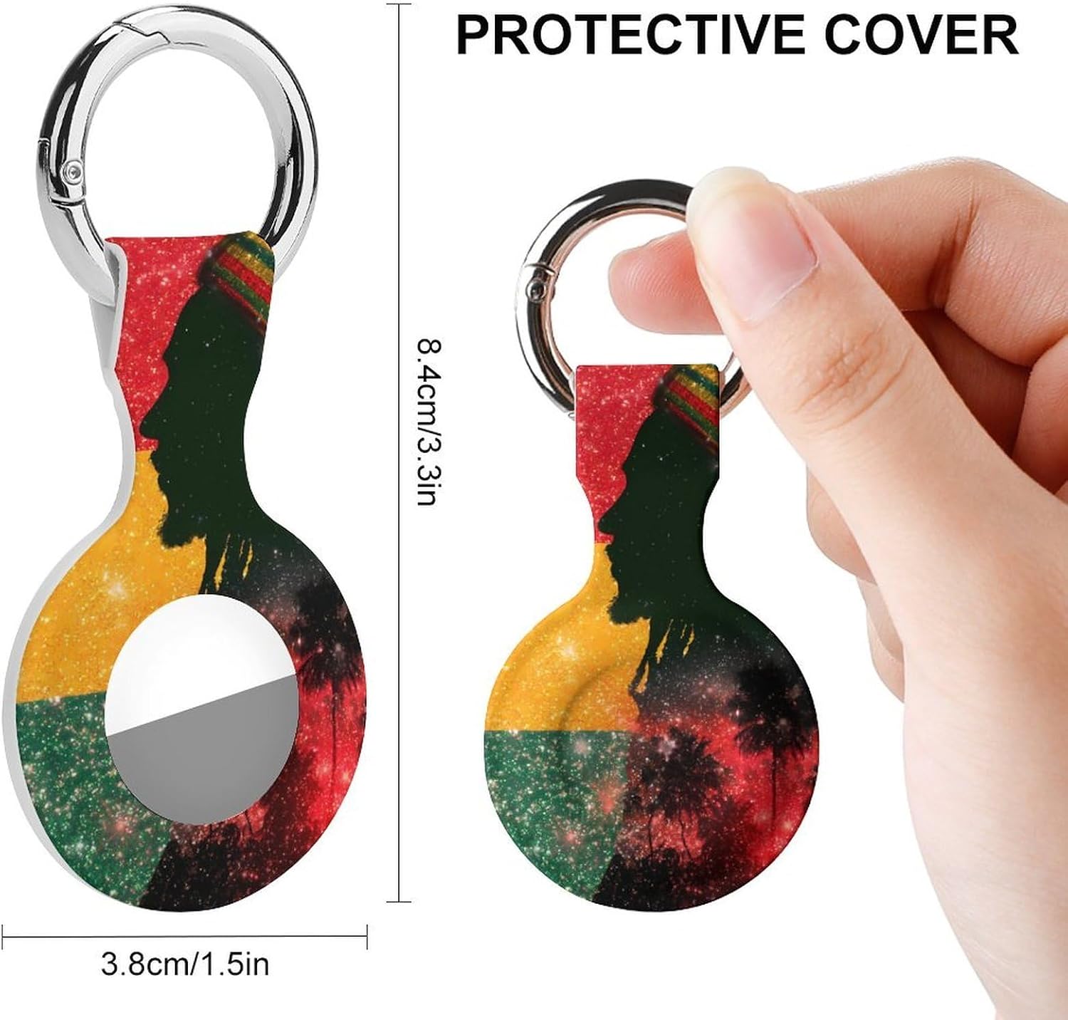 Rastafarian on Reggae Flag Protective Case Shockproof Cover 2PCS image 2