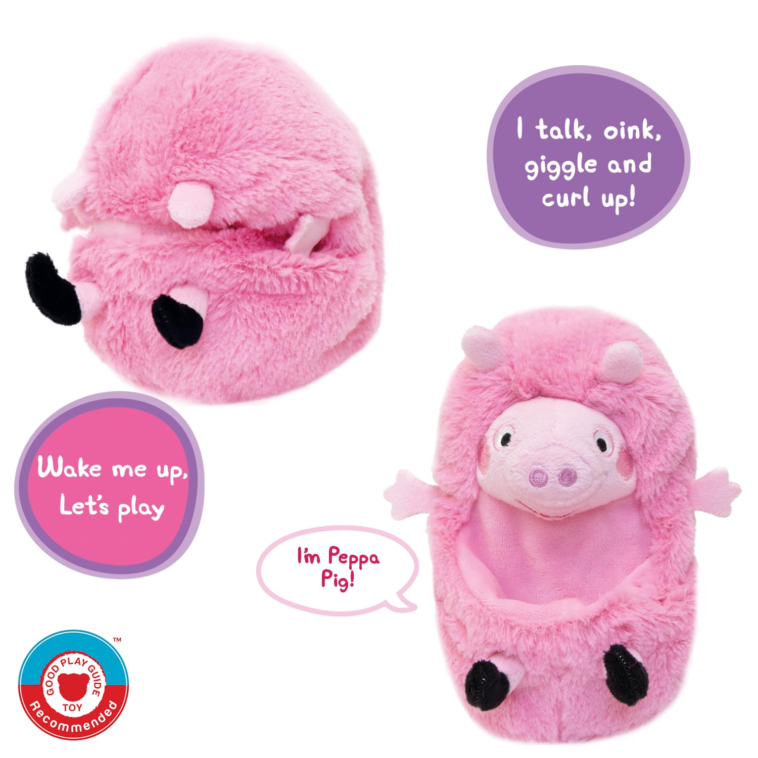 Curlimals Peppa Pig Cuddle and Curl, Peppa Pig Toy from, for girls. Age 2 yrs +