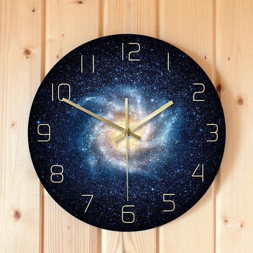 Decoratieve wandklok futuristische cirkel modern design stille wandklok voor woonkamer hyperspace abstracte stralen decoratieve klok wandhorloge 12 inch