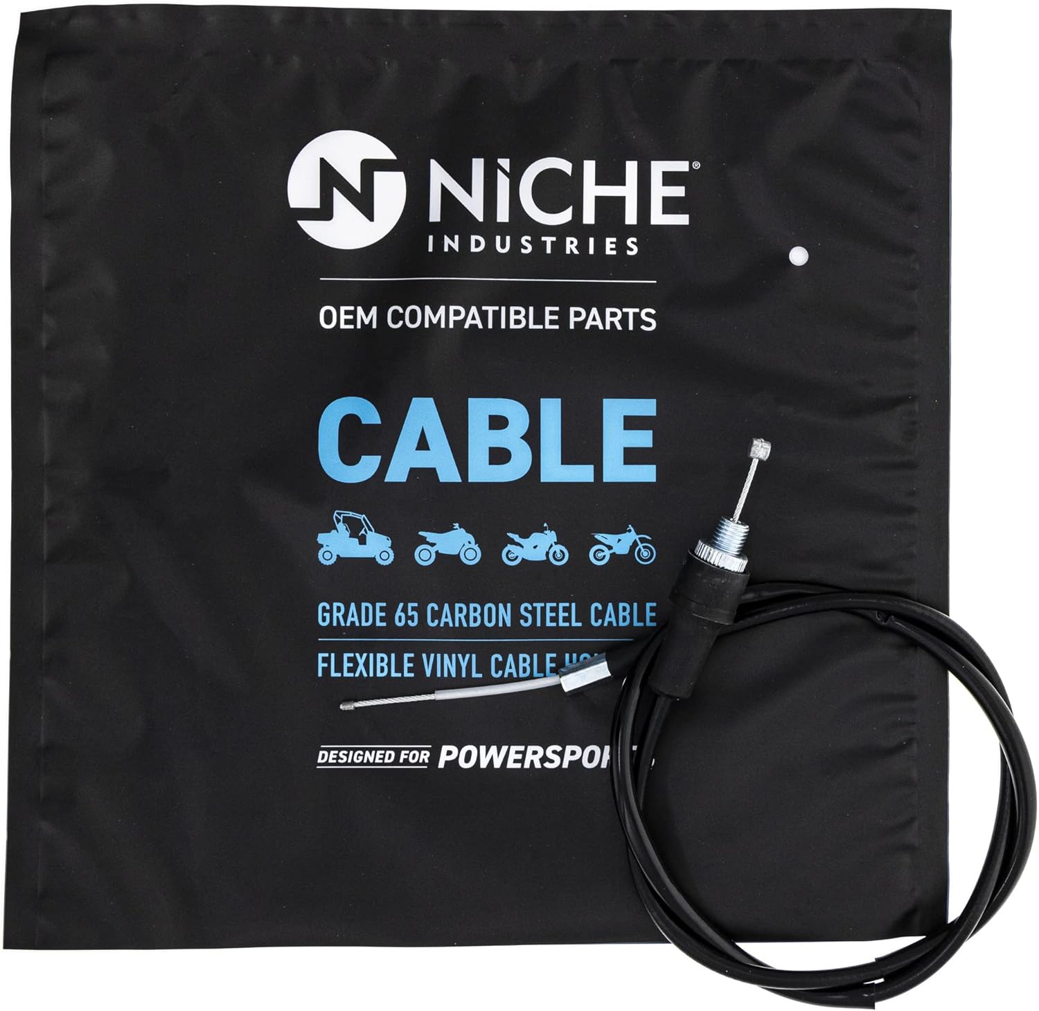 NICHE Carburetor Throttle Cable Kit For Yamaha Raptor 350 YFM350 5YT-14901-00-00 5YT-26311-00-00 5YT-26311-10-00