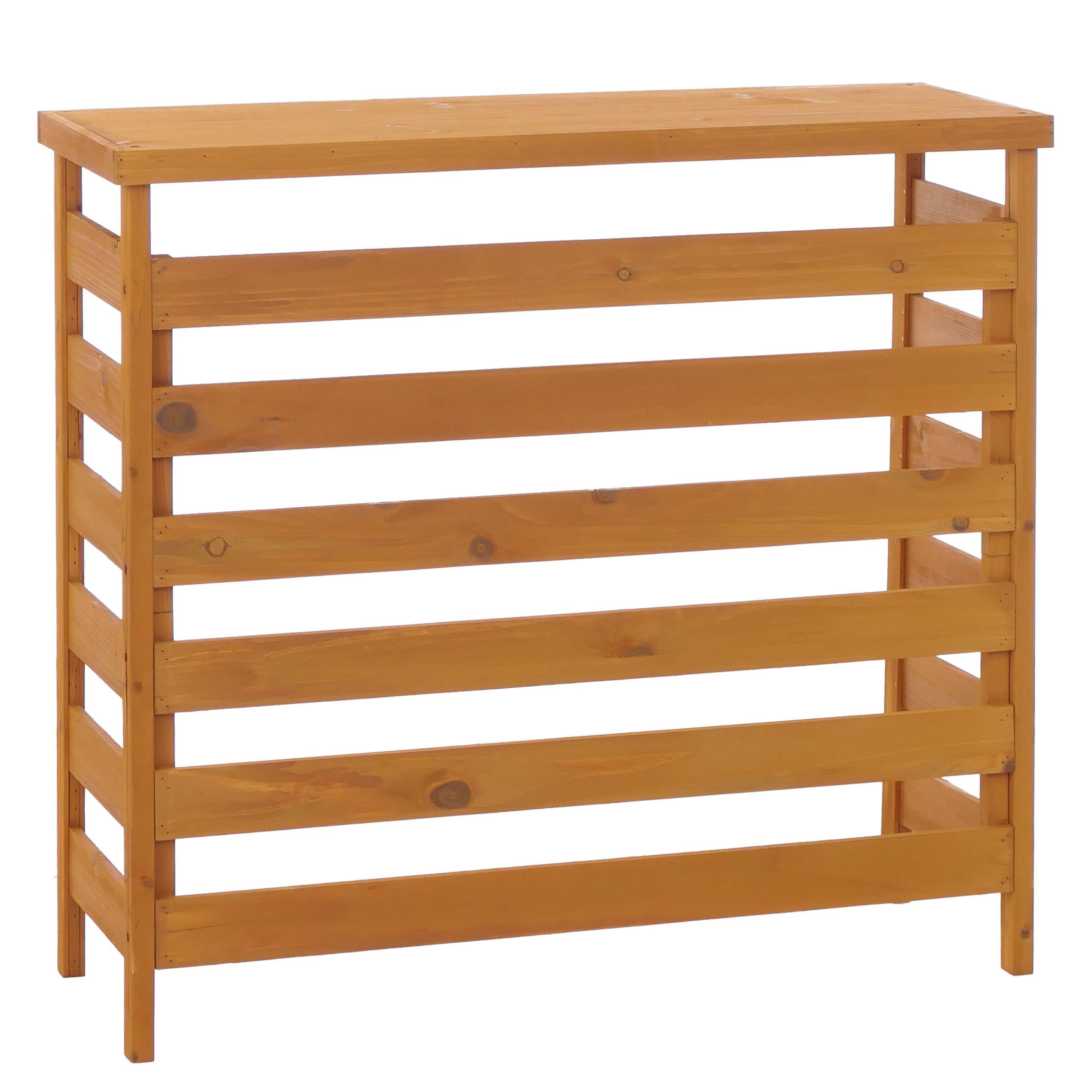 Mendler Copertura per impianto di climatizzatore/Pompa Calore HWC-Q15, Rivestimento in Legno MVG 78x84x32 cm - Naturale