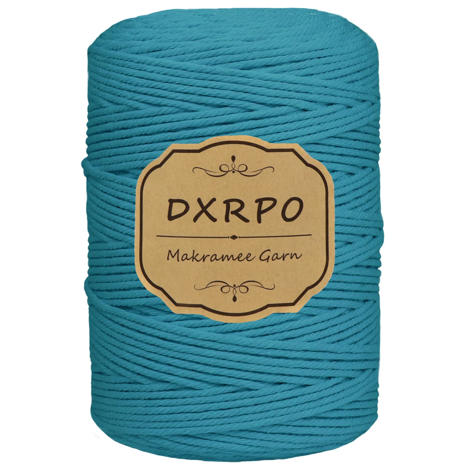 DXRPO Makramee Garn,Baumwollgarn Makramee, Macrame Cord für DIY Makramee Wandbehang, Makramee Blumenampel, Weihnachten Deko, Geschenke für Gute Freunde, Pflanze Aufhänger Boho Deko