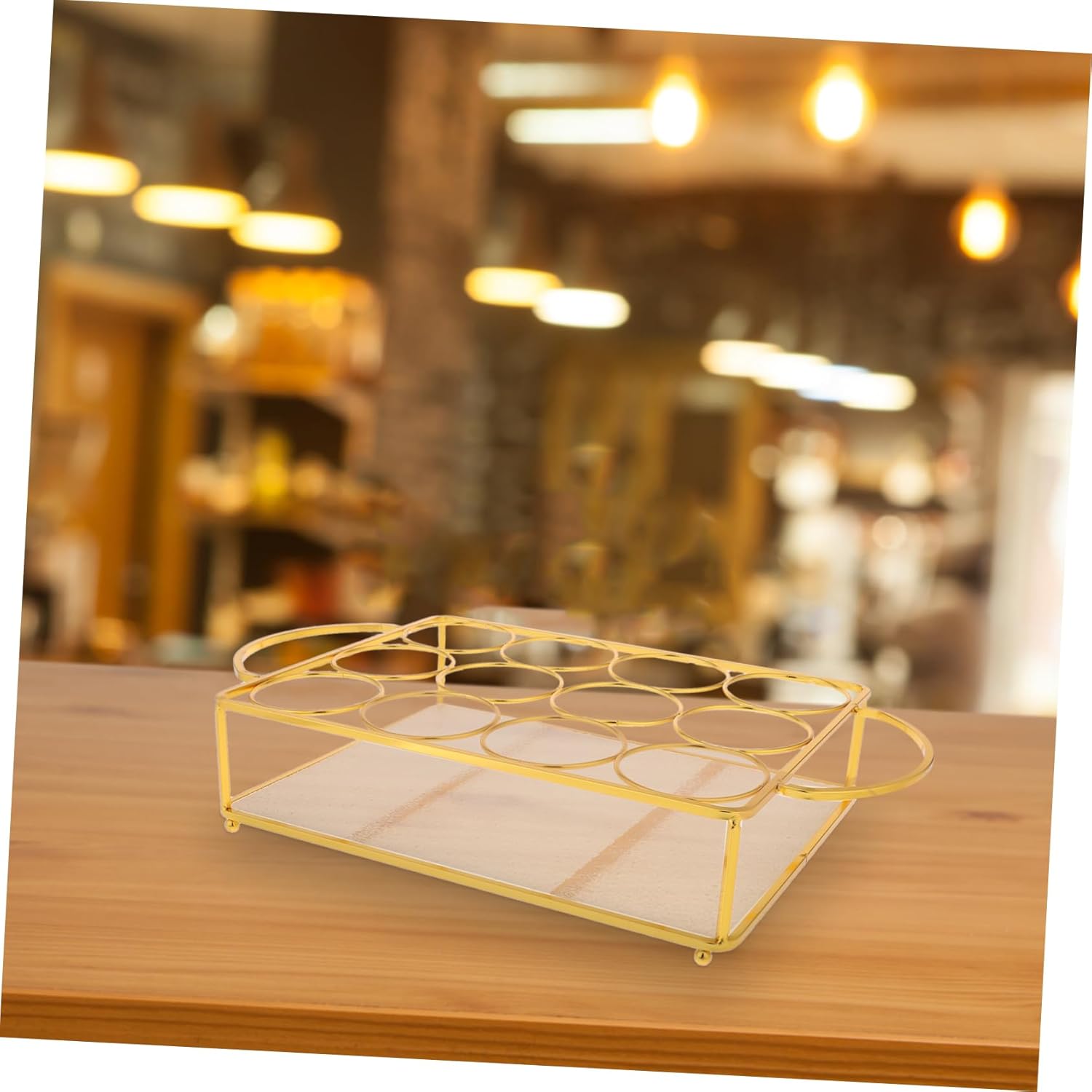 Wine Rack for Countertop Bottle Metal Beverage Holder Modern Drink Organizer for Bars Ktvs and Parties Stylish Tabletop Storage