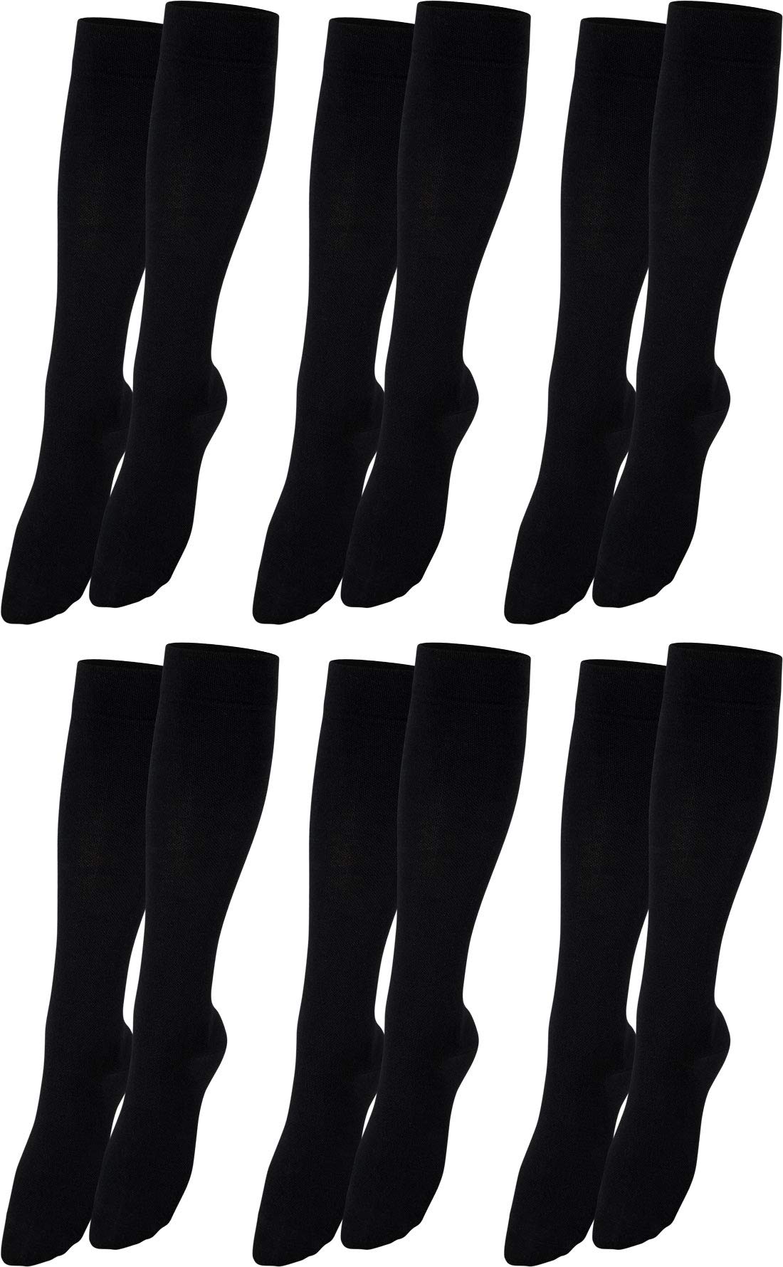 Vitasox Chaussettes de contention, chaussettes de voyage en coton, unisexe chaussettes de compression 2, 4 ou 6 paires