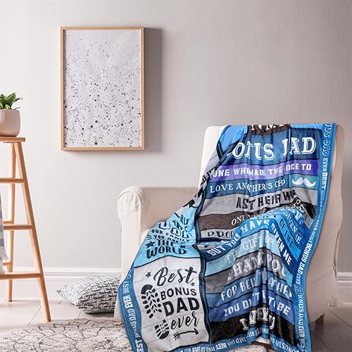 Miniatura 9 de Regalos para papá de parte de su hijo, regalos de cumpleaños para papá de parte de la hija, manta de regalo para papá con texto en inglés "Best