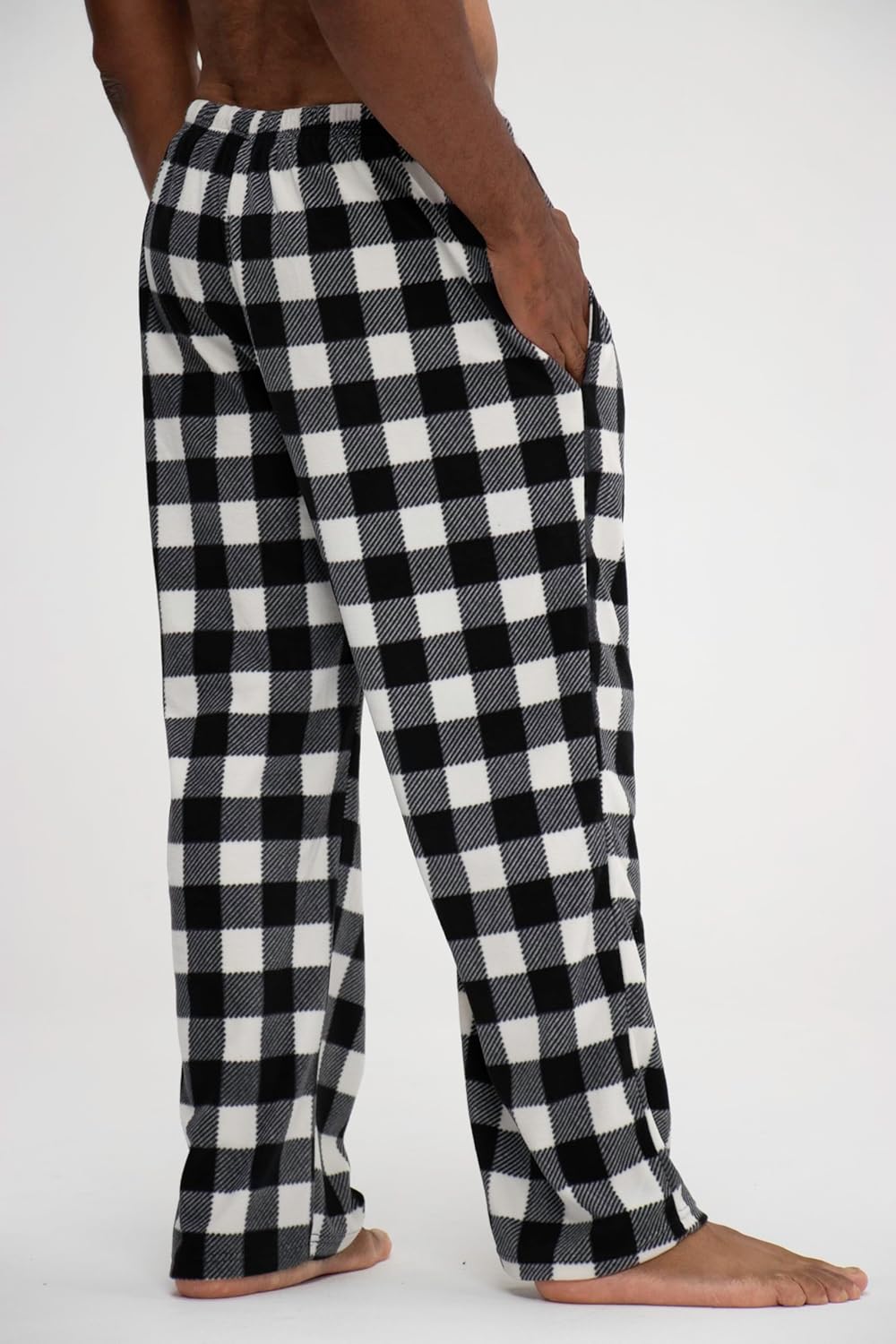 DEVOPS 2 Pack Men's Buffalo Plaid Plush Fleece Pajama Pants Sleepwear with Pocket - Image 7