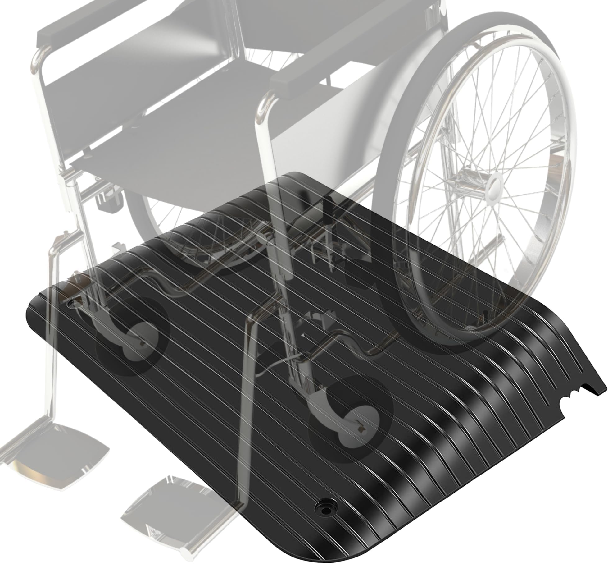 Rubber Threshold Ramp 4 Inch Rise Wheelchair Transition Ramp Mobility Door Ramp
