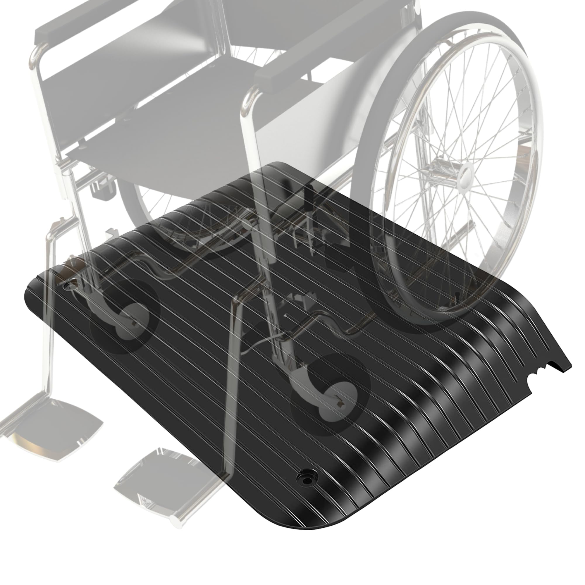 Rubber Threshold Ramp 4 Inch Rise Wheelchair Transition Ramp Mobility Door Ramp