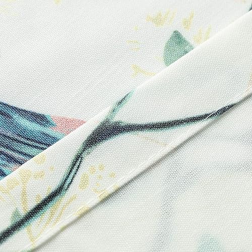 Miniatura 5 de VOGOL Cortinas de nivel para sala de estar, cafetería, cocina, baño, tratamiento decorativo de ventana corta, patrón de pájaros rosas, 30 x 30