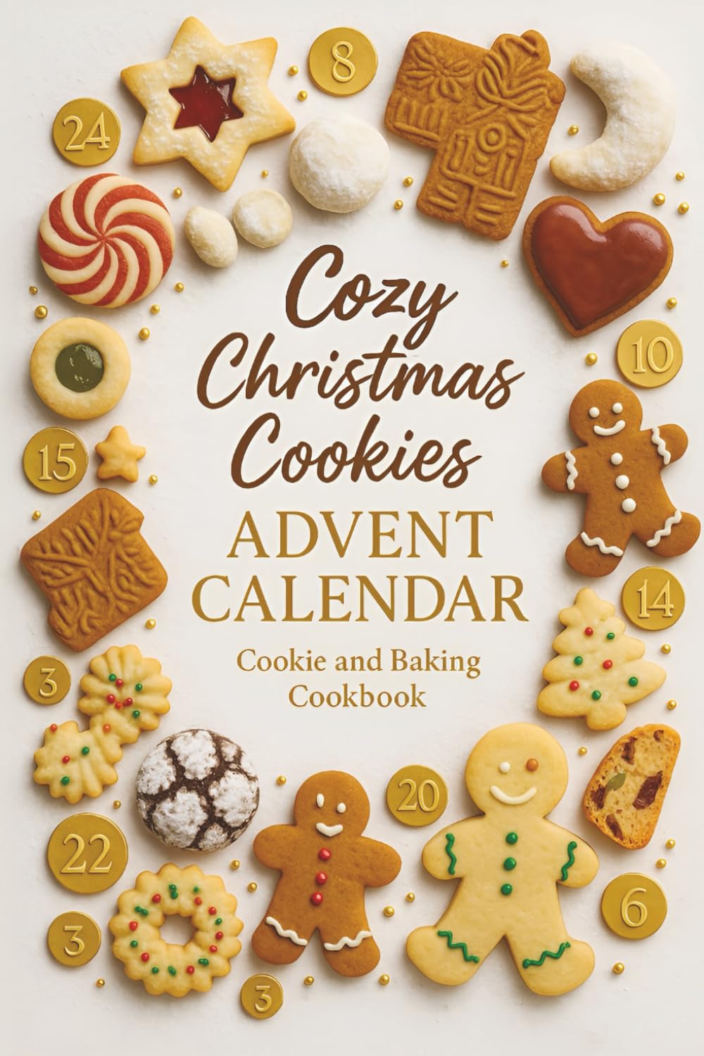 Cozy Christmas Cookies: Experience 24 Days of Delicious Cookies and Other Sweet Treats – Advent Calendar Cookie and Baking Cookbook