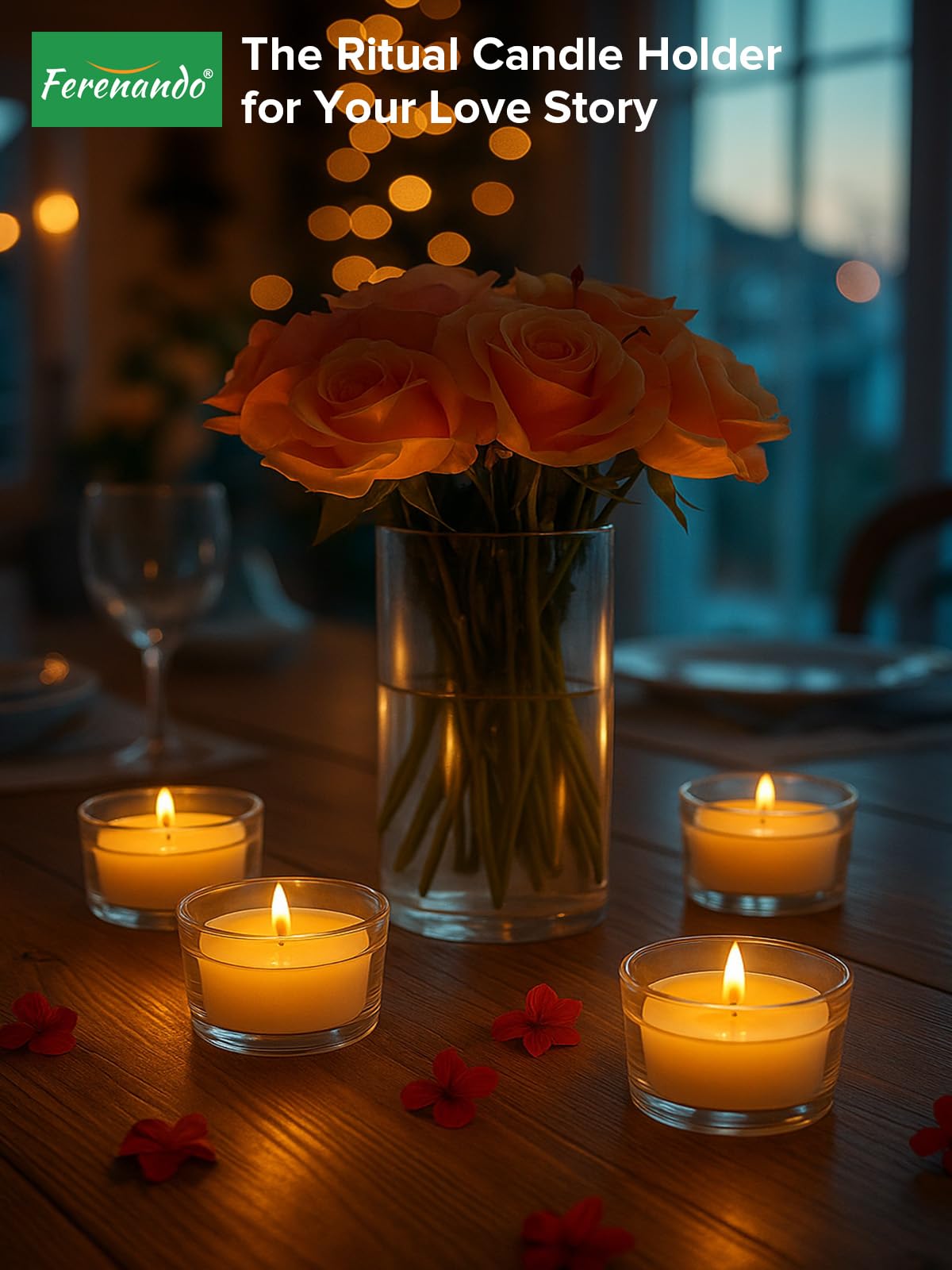 Lot de 25 Photophore Verre Transparent avec Éteignoir, Ø4,5 x H2,5 cm Mini Porte Bougeoir, Bougeoir en Verre pour Mariages, Fête, Saint-Valentin, Maison, Décoration Centre de Table