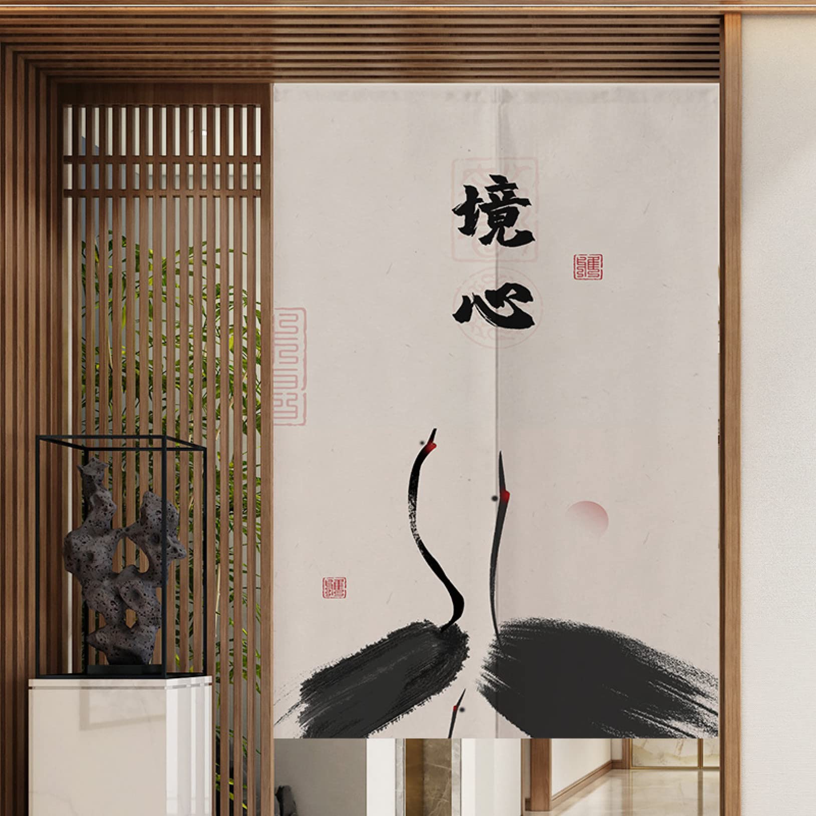 のれん ロング 目隠し おしゃれ 和風 間仕切り カーテン 水墨画 和柄 暖簾 ノレン 間仕切りカーテン つっぱり 目隠し 部屋 7 暖簾 ノレン  のれん 綿麻 インテリア デザイン 和柄 簡約 和風 シンプル 伝統 蓮華 玄関 キッチン リビング 間仕切り のれん ロング 玄関 和風 暖簾 カーテン断熱 遮光 間仕切り 65*90CM 目隠し 柔らかい おしゃれ インテリア キッチン リ