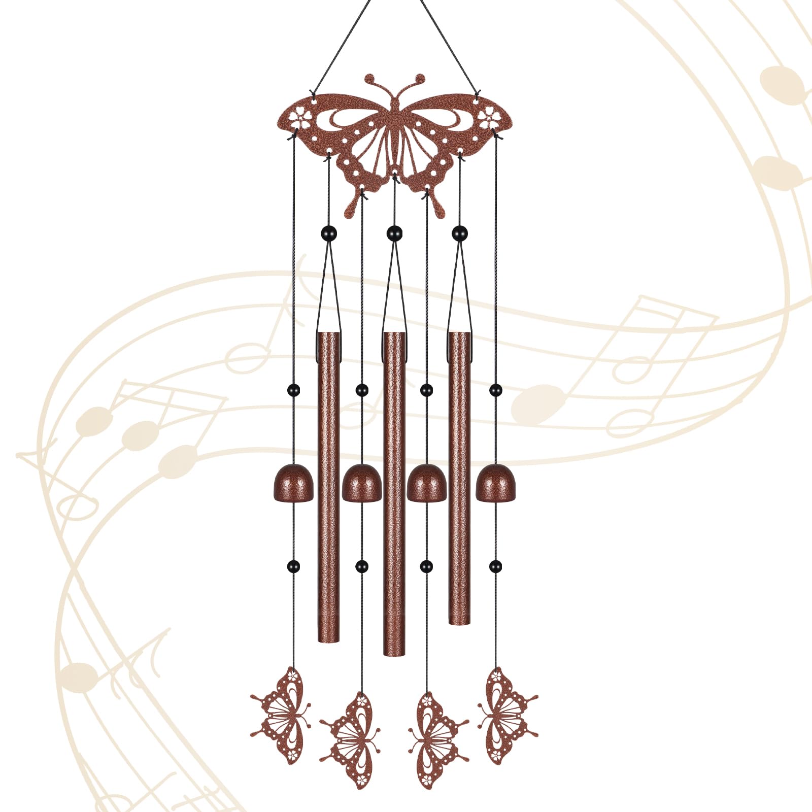Metals Butterfly Wind Chimes for Outside to Create a Zen Atmosphere Suitable for Outdoor Garden Patio Home Decor,Melodious Melodic Tones Wind Chimes
