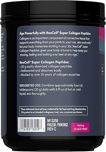 Miniatura 3 de NeoCell Súper Péptidos de Colágeno, Sin Sabor, Polvo, 21.2 onzas, 1 Recipiente