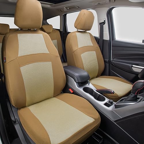 Miniatura 8 de CAR PASS - Juego completo de fundas de asiento de auto color rosa, respiración de aire en verano, de malla de 5mm de esponja compuesta