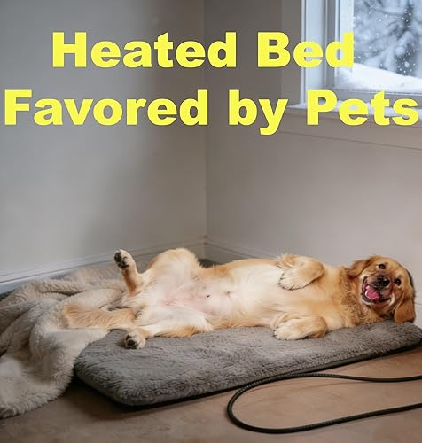 Miniatura 5 de Almohadilla térmica XXL para cama grande para perros y gatos al aire libre, para mascotas, gatitos, cachorros, cachorros, cachorros, para