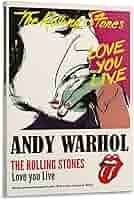 額付50cm×50cmポスター】アンディ ウォーホル 「ローリングストーンズ