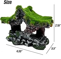 Vista 5 de Tfwadmx Decoración de Acuario Casa Refugio de Resina Hueca, Accesorios de Escondite para Pez Betta Ornamento de Cueva para Tanque Refugio para Peces
